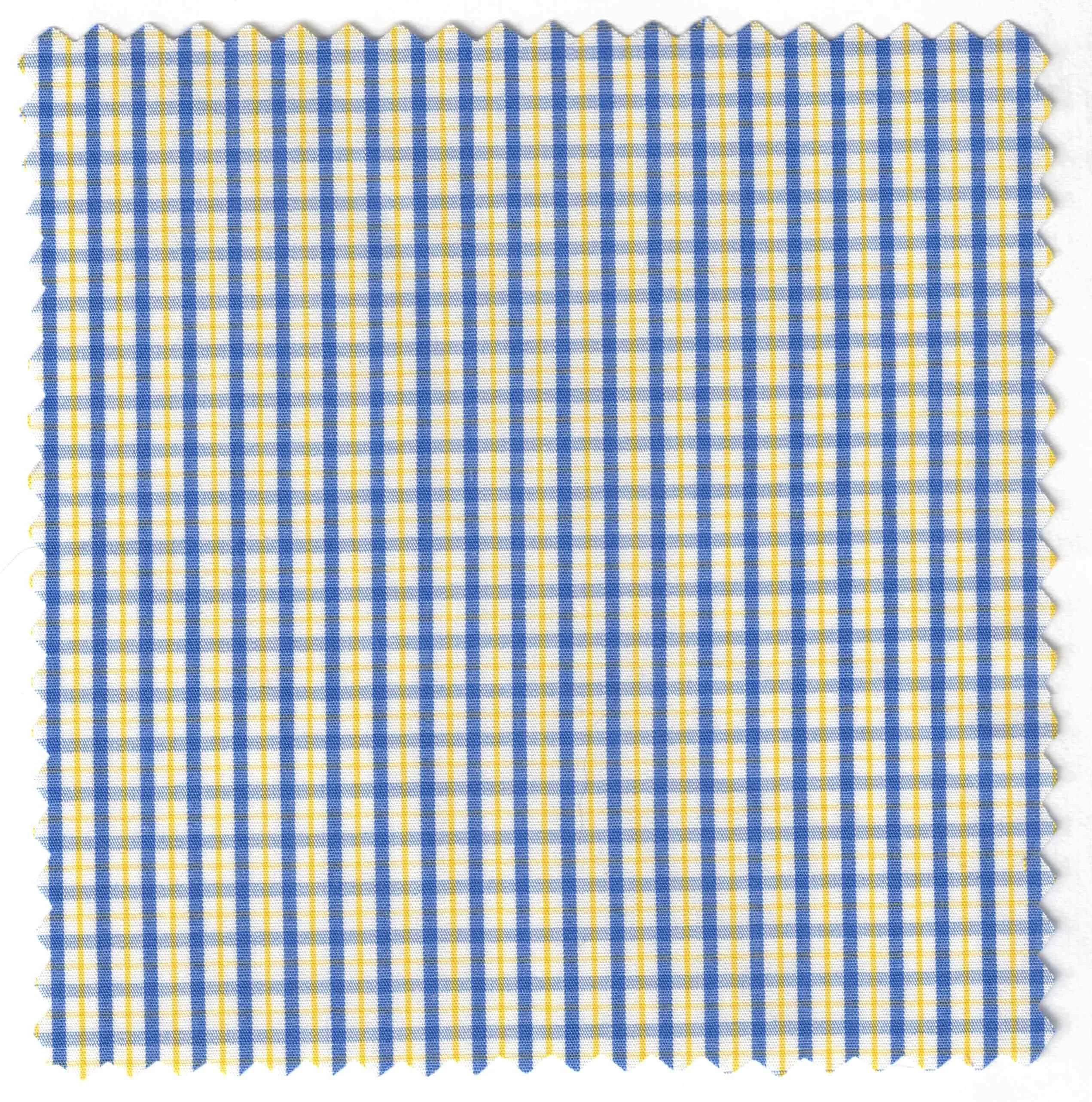 Blue/Yellow Small Check Broadcloth