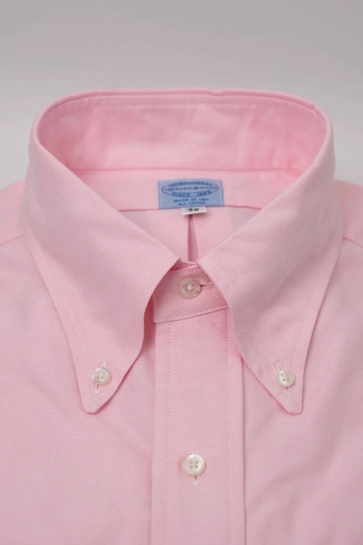 Traditional Pink Two-Ply Classic 100% Pima Cotton Oxford - Image 2