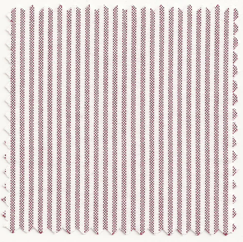 Crimson & White University Stripe Two-Ply 100% Pima Cotton Oxford