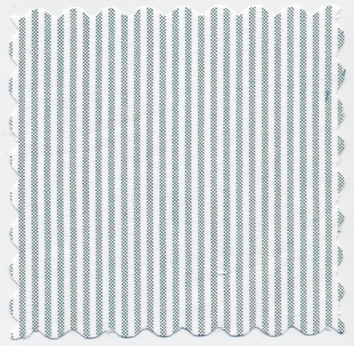 Green & White University Stripe Two-Ply 100% Pima Cotton Oxford