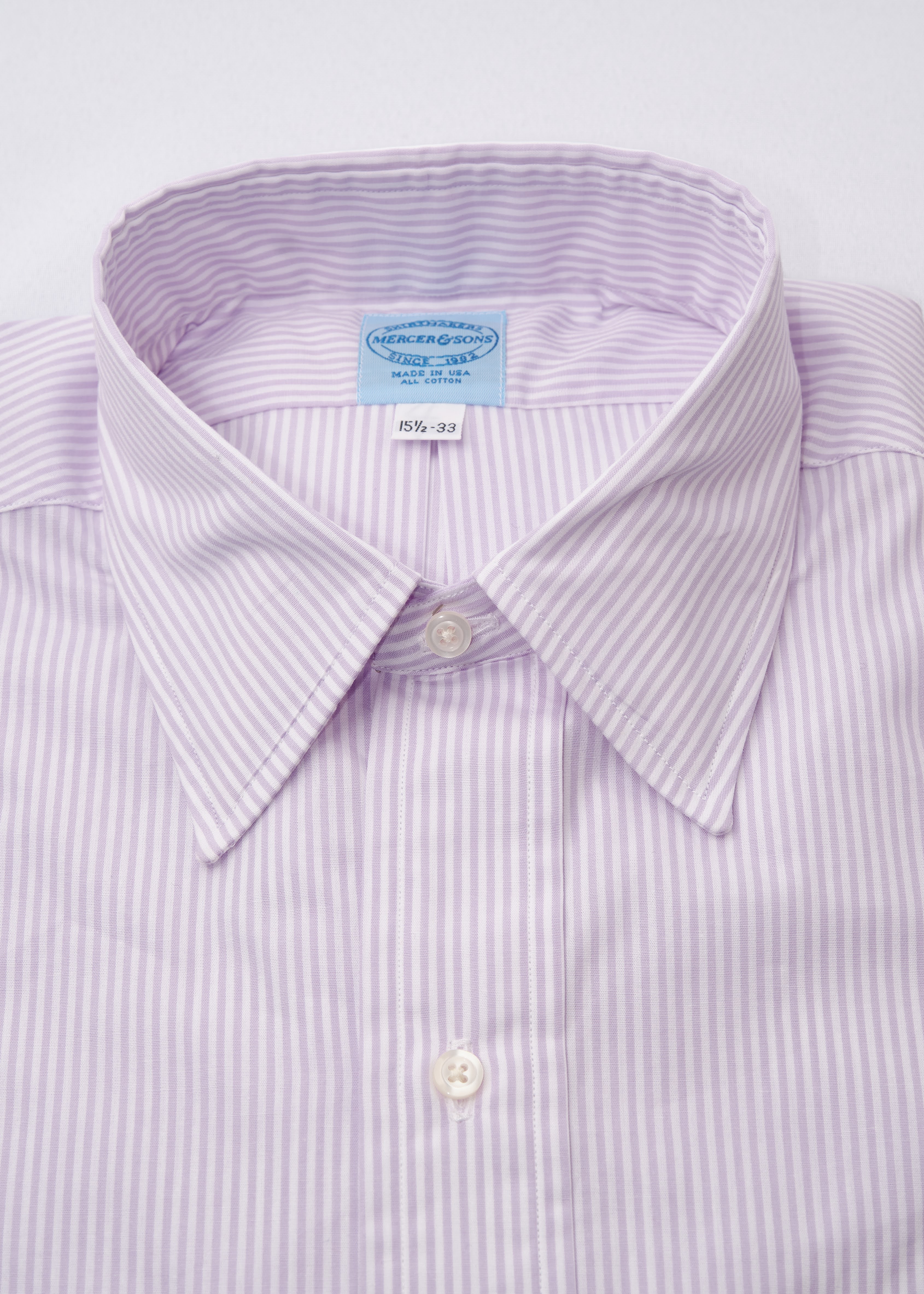 Lavender Bankers 1/16" Broadcloth Stripe - Image 2
