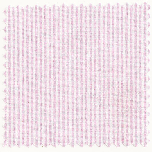 Pink & White Bankers 1/16" Cotton Broadcloth Stripe