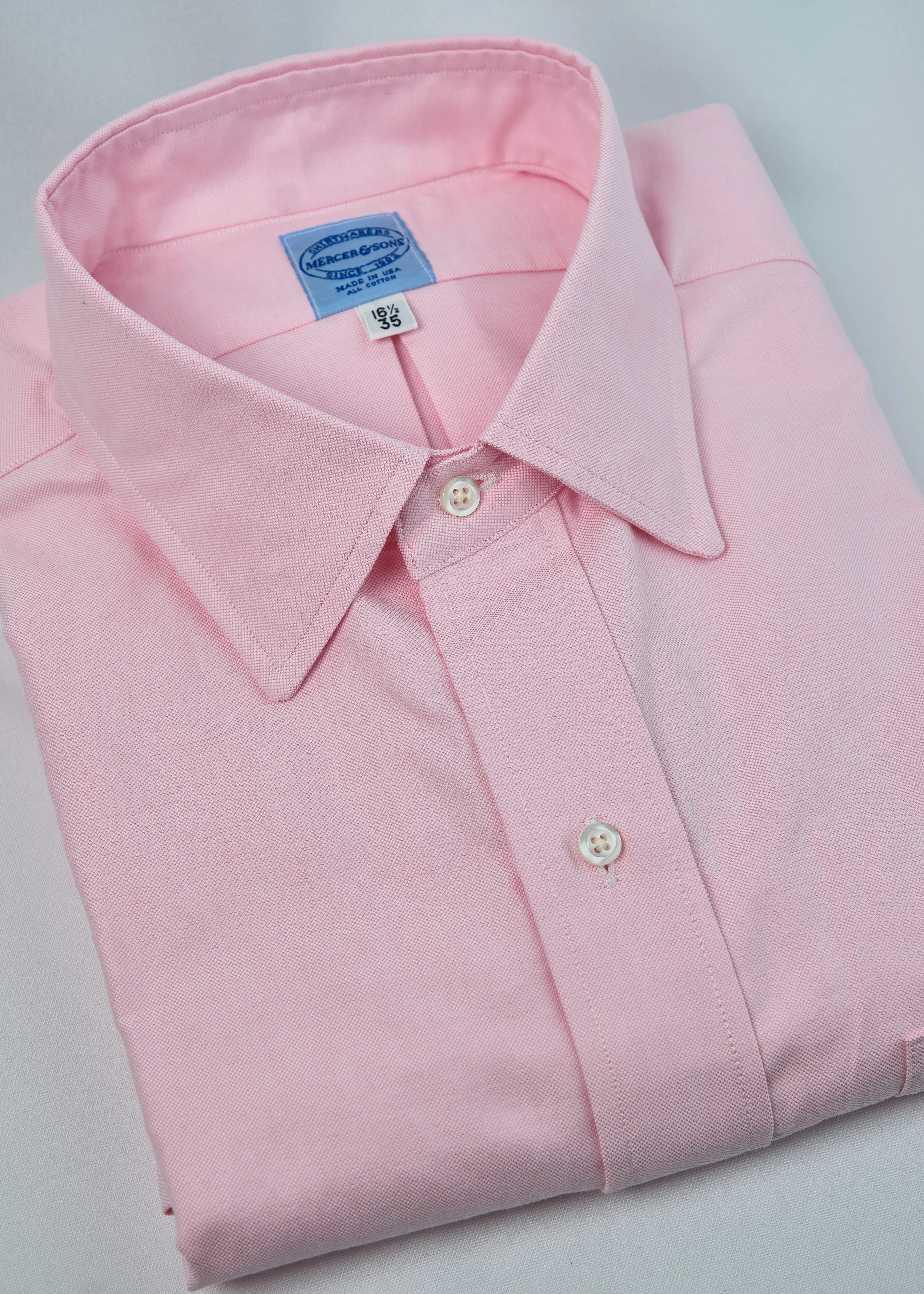 Pink Two-Ply Classic 100% Pima Cotton Oxford - Image 2