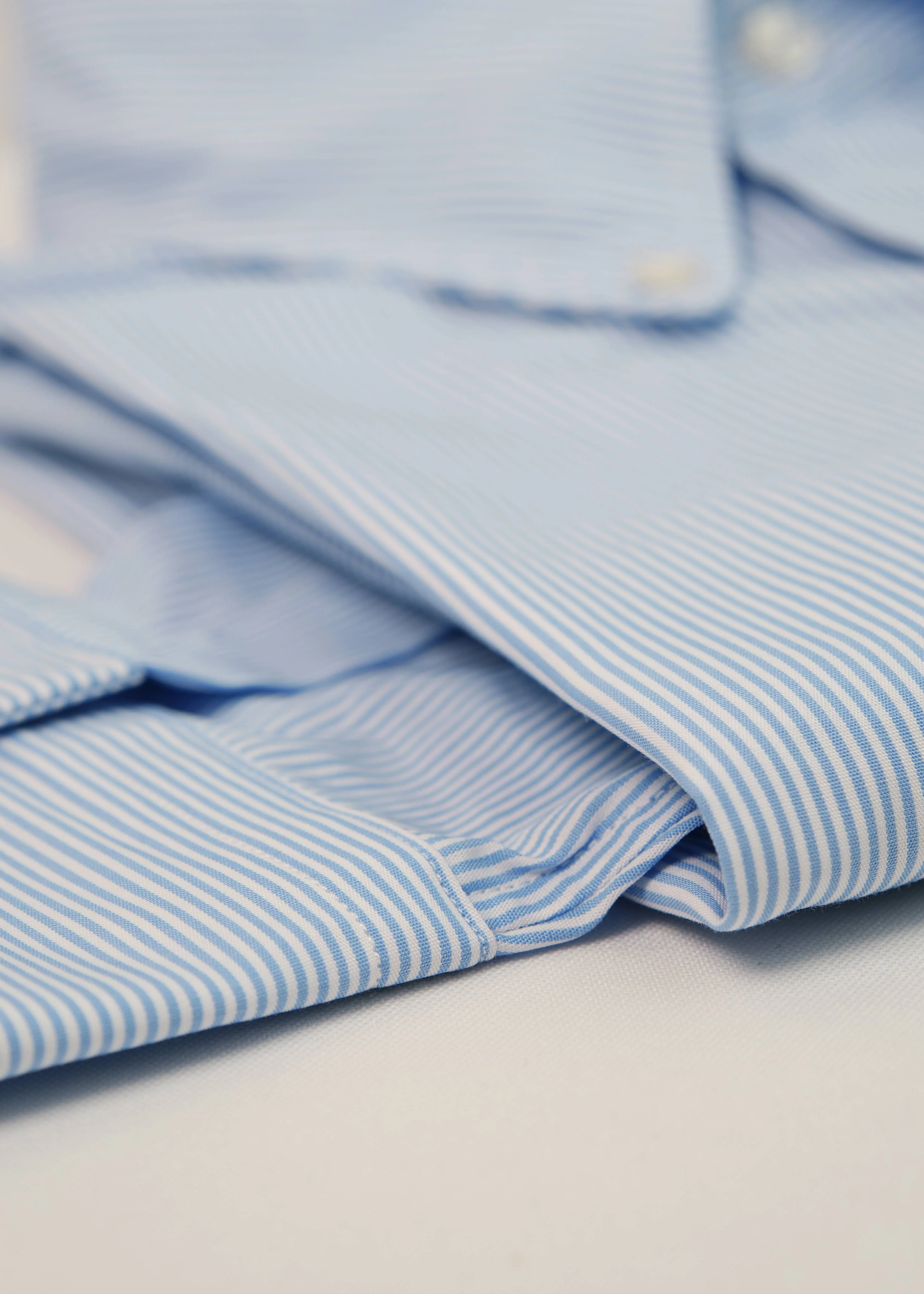 Skye Blue Bankers 1/16" Broadcloth Stripe - Image 5