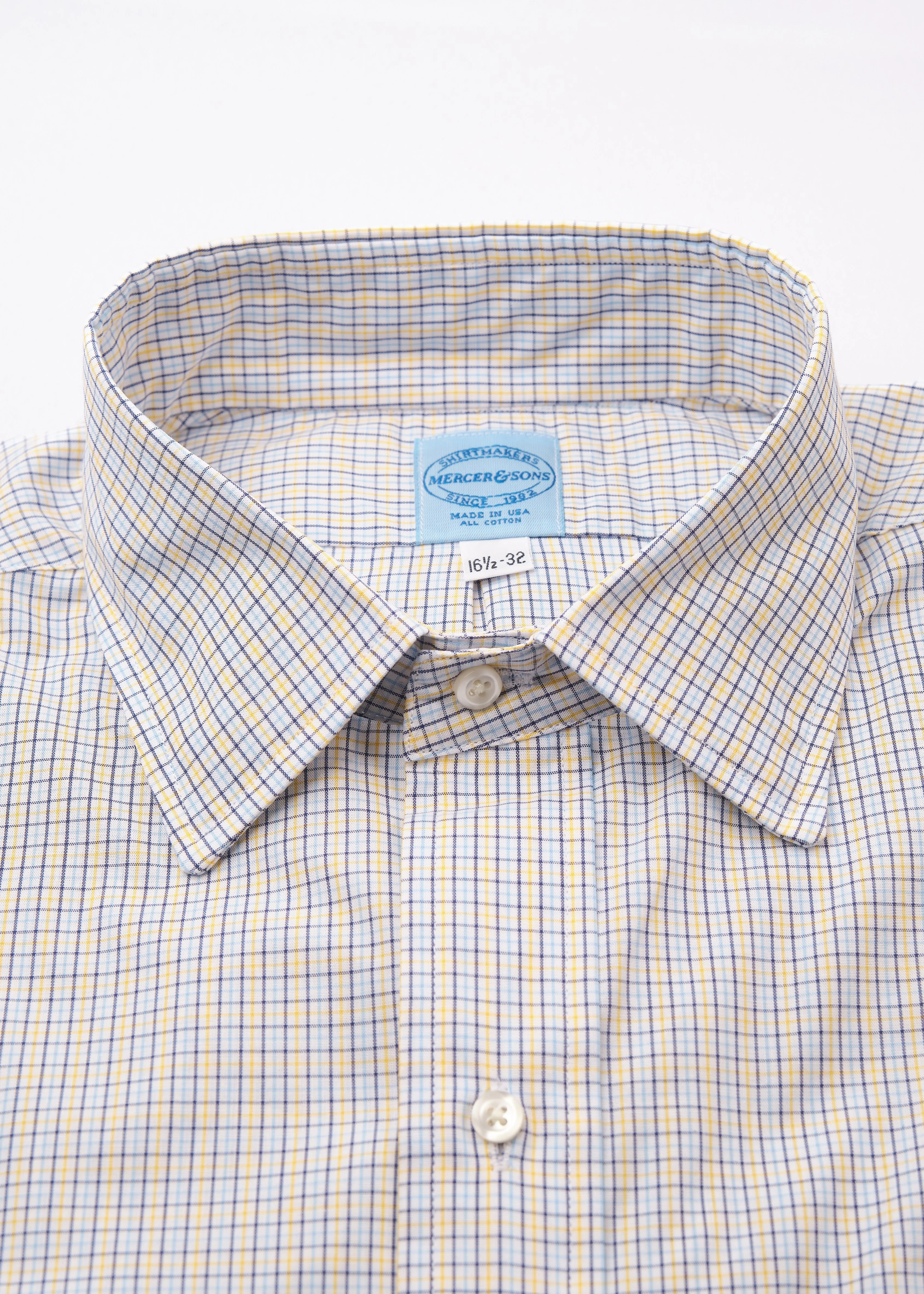 Yellow/Blue 2MM Tattersall Broadcloth #996 - Image 3